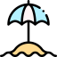 Sun umbrella icon 64x64