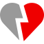 Broken heart icon 64x64