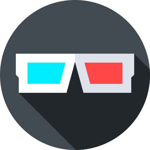 3d glasses icône