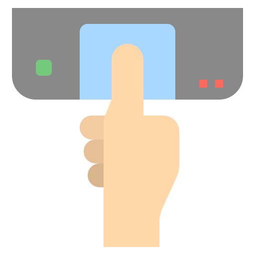 Fingerprint scan icon