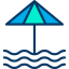 Sun umbrella icon 64x64
