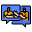 Social engagement icon 64x64