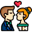 Wedding kiss icon 64x64