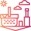 Picnic basket icon 64x64