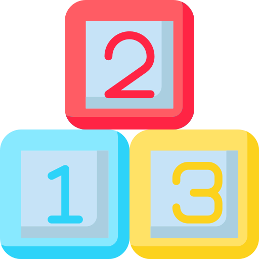 Number blocks icon