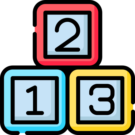 Number blocks icon
