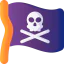Pirate flag icon 64x64