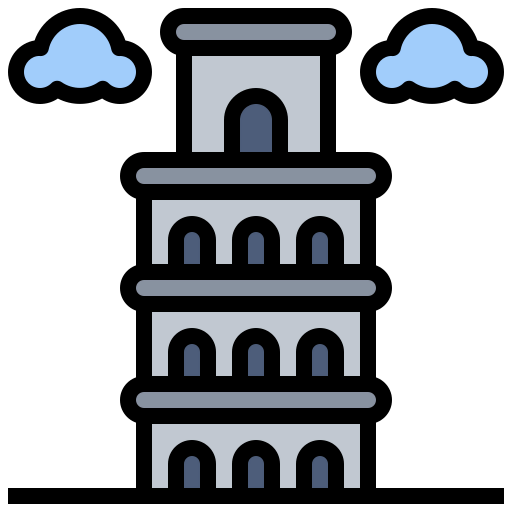 Leaning tower of pisa icon