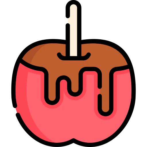Caramel apple icon