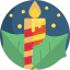 Christmas candle icon 64x64