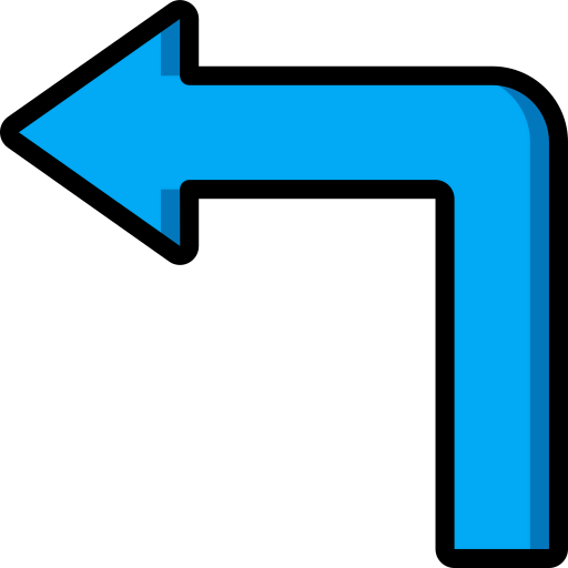 Left turn Ikona