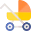 Baby stroller icon 64x64