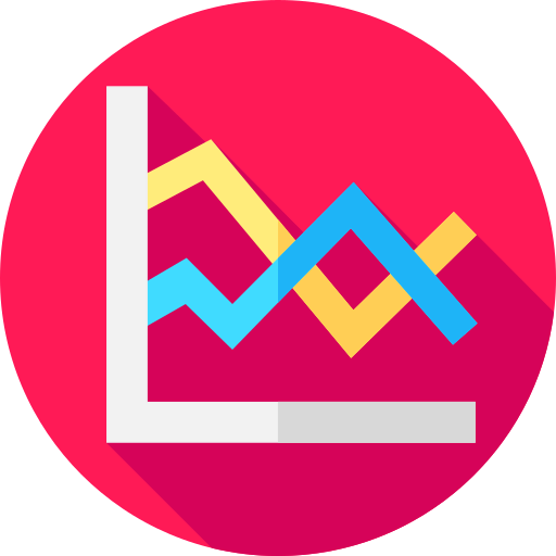 Line chart Ikona