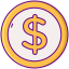 Dollar coin icon 64x64