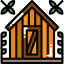 Wood house icon 64x64