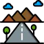 Mountain road biểu tượng 64x64