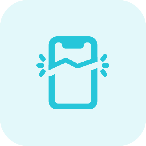 Broken smartphone icon