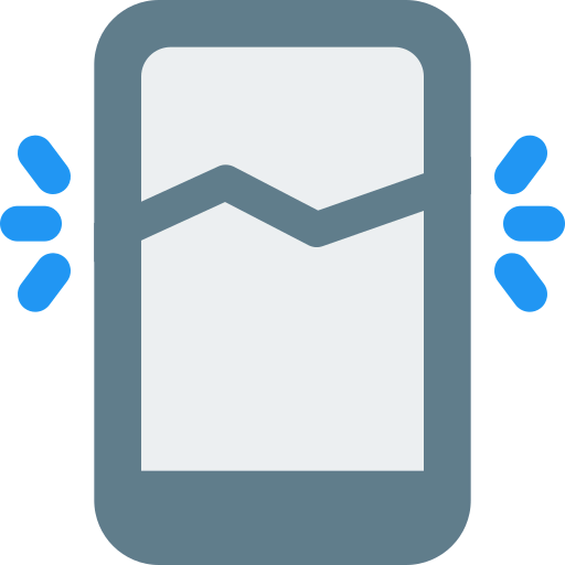 Broken smartphone icon