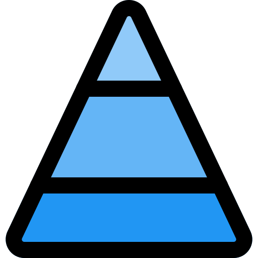 Pyramid chart icon