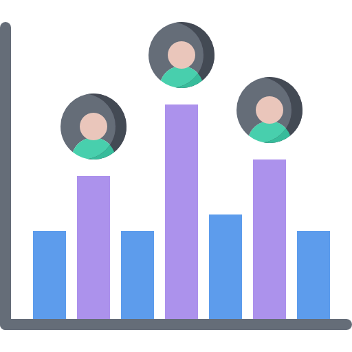 Bar graph icône