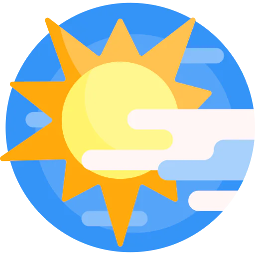 Clouds and sun icon