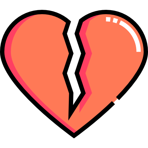 Broken heart icon