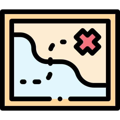 Treasure map icon