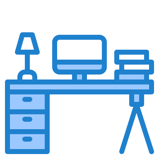 Office desk icon