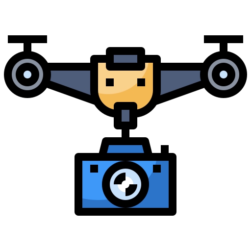 Camera drone icon