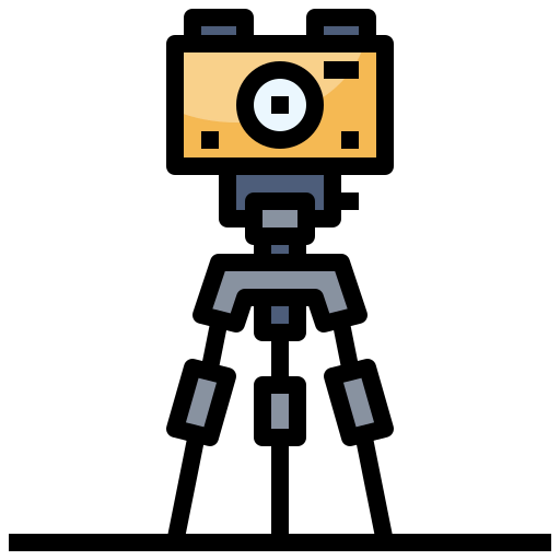 Camera tripod icon