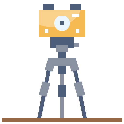 Camera tripod icon