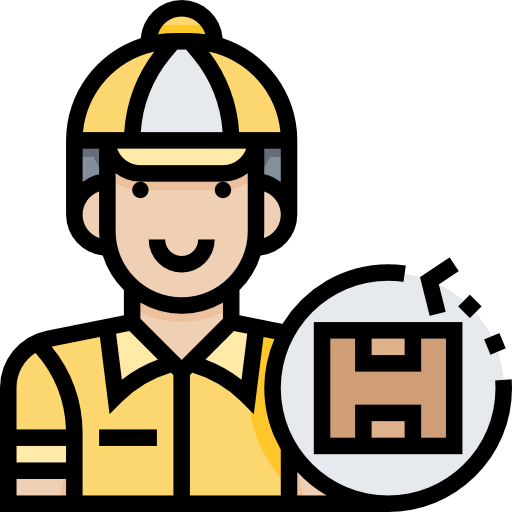 Delivery man icon