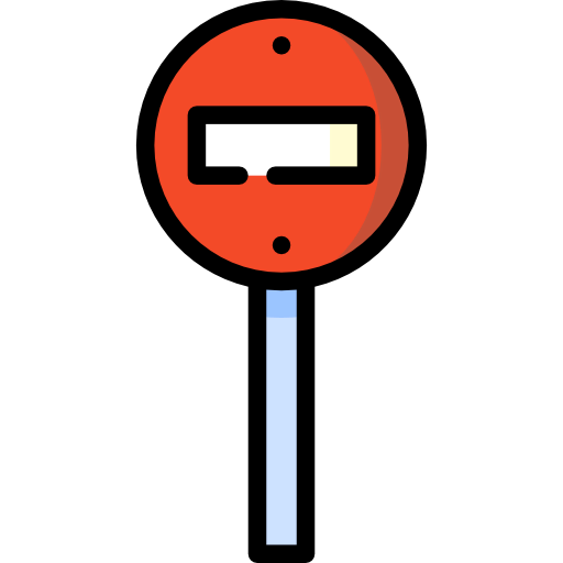 Prohibited way icon