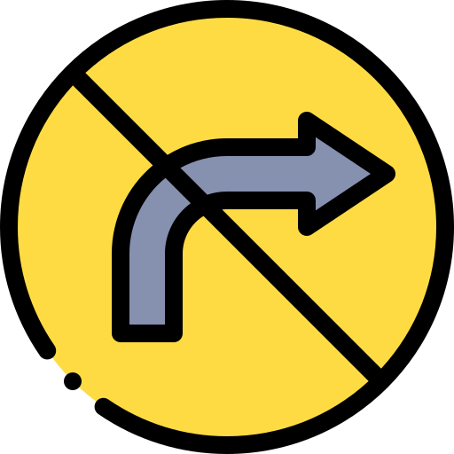 No turn right Symbol