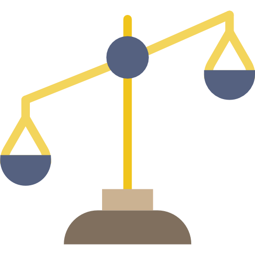 Justice scale icon
