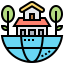 Sustainable home icon 64x64