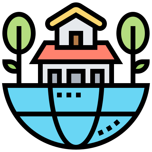 Sustainable home icon