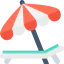 Sun umbrella icon 64x64