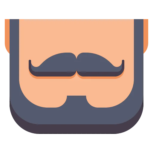 Mustache with beard icône