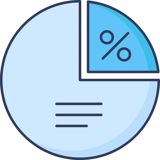 Pie graph icon