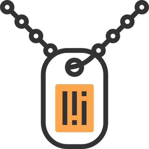 Army dog tag icon