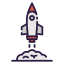 Rocket launch アイコン 64x64