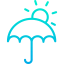 Sun umbrella icon 64x64