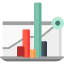 Bar chart icon 64x64