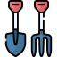 Shovel and rake ícono 64x64