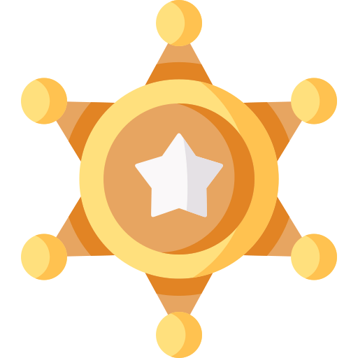 Sheriff badge Ikona