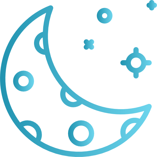 Crescent moon icon