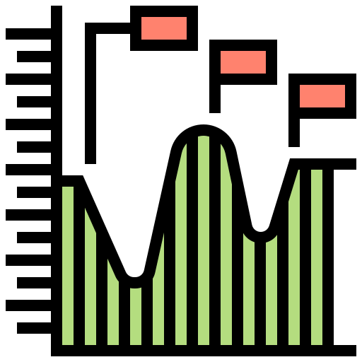 Progress chart icône