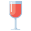 Glass of rose wine icon 64x64