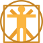Vitruvian man icon 64x64